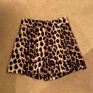 Leopard High-Waisted Shorts
